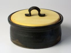 Butterdose (fr normales Stck) mit Holzdeckel